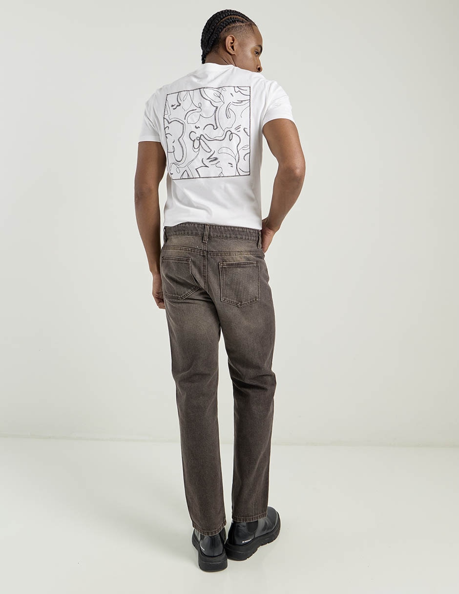 Jeans slim Contempo lavado stone wash para hombre
