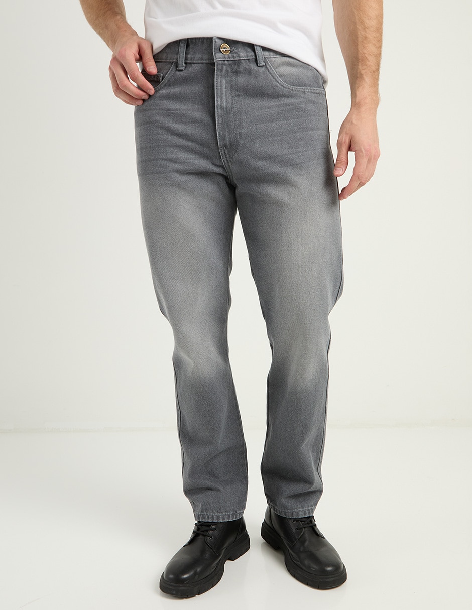 Jeans slim lavado stone wash para hombre 1
