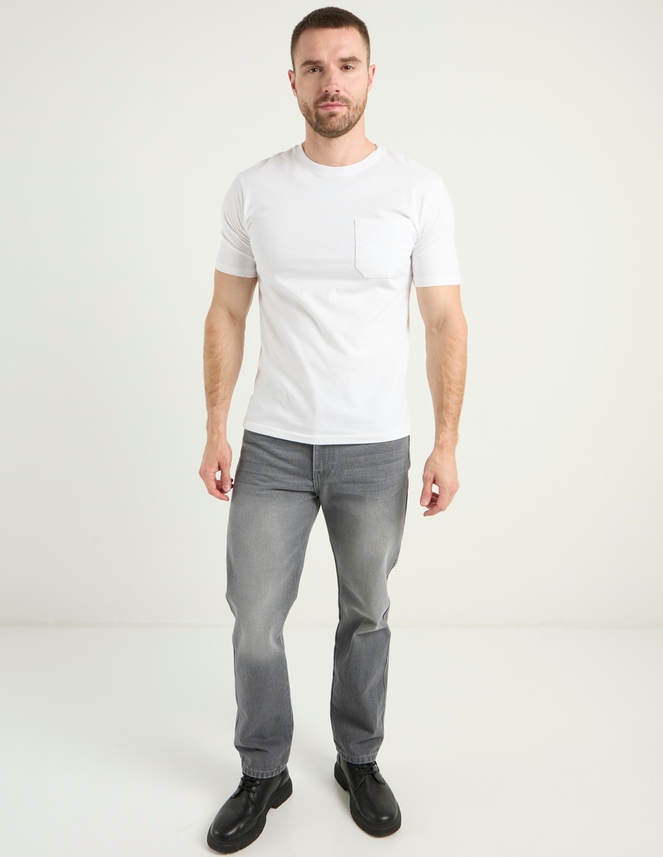 Jeans slim lavado stone wash para hombre 2