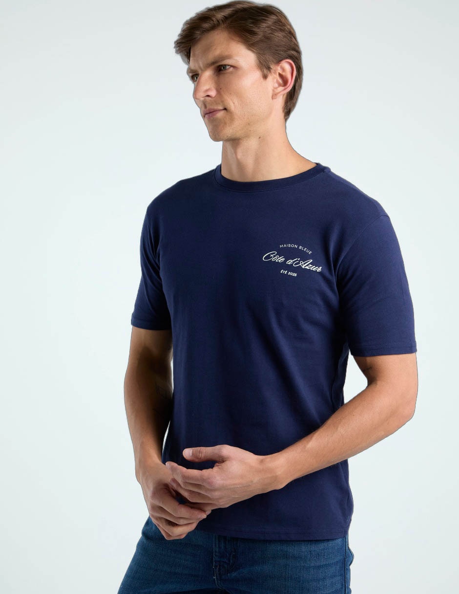 PLAYERA COH26276-3 CON, G, AZUL MARINO