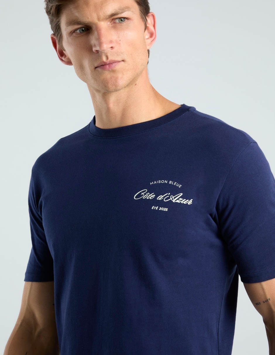 PLAYERA COH26276-3 CON, G, AZUL MARINO