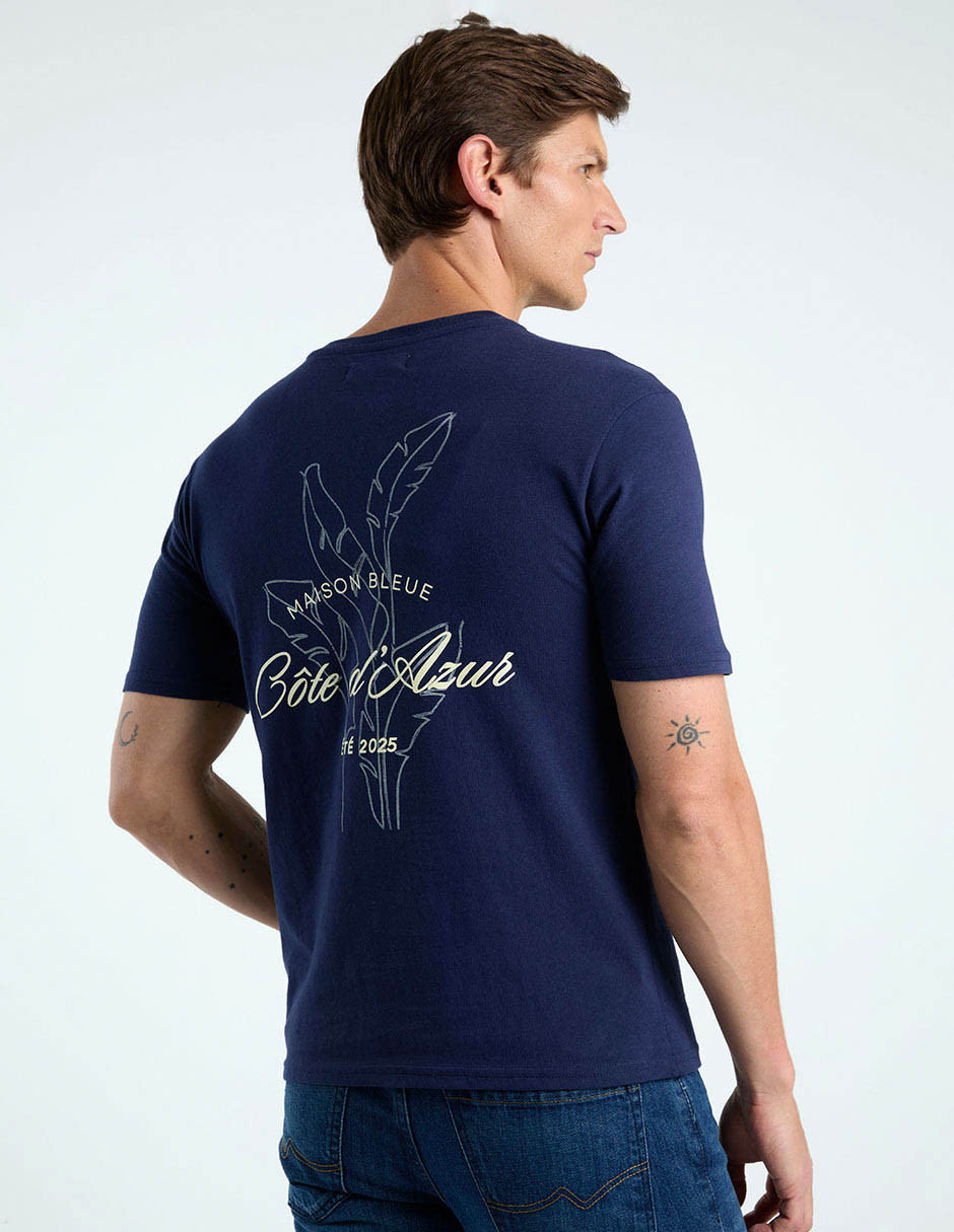 PLAYERA COH26276-3 CON, G, AZUL MARINO