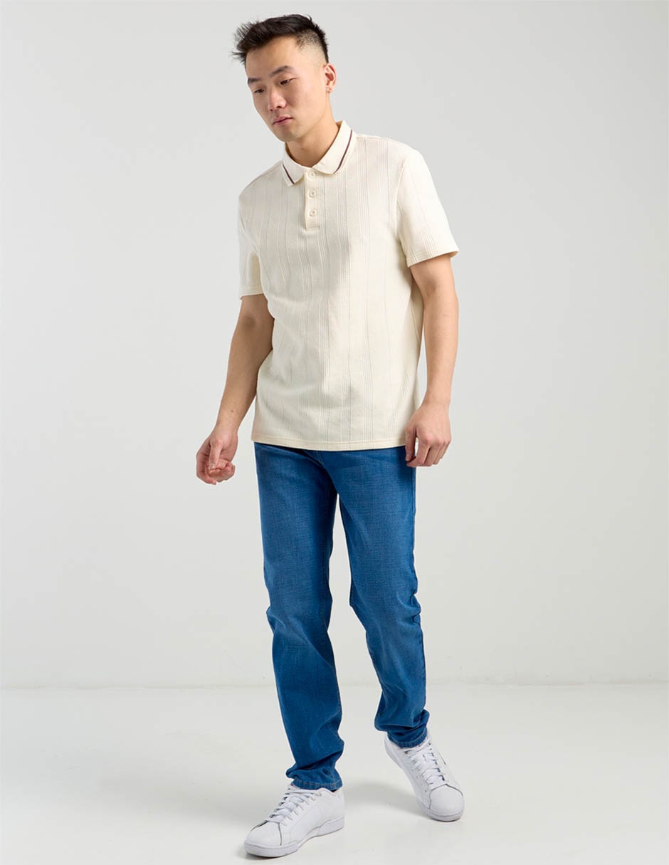 Jeans straight deslavado para hombre 2