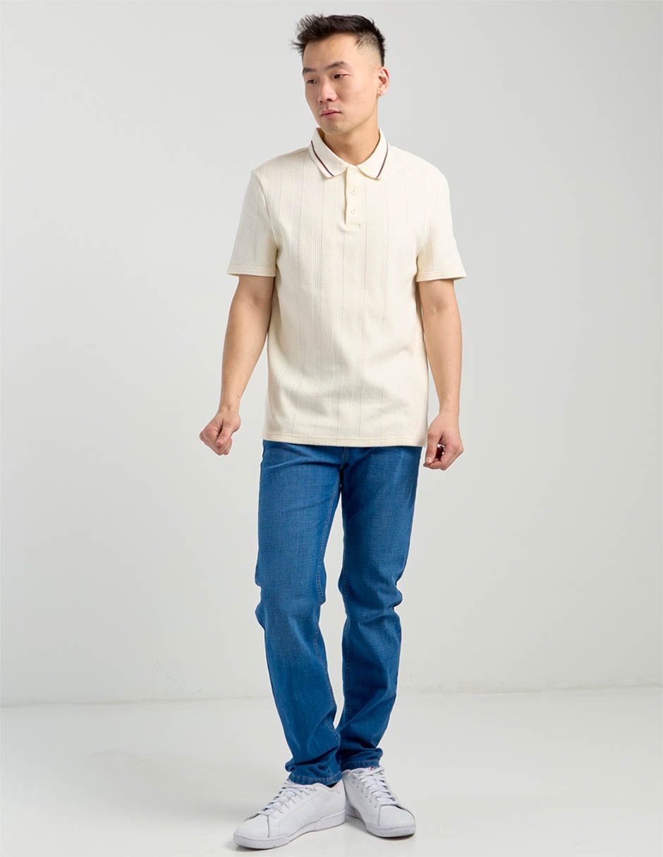 Jeans straight deslavado para hombre 3