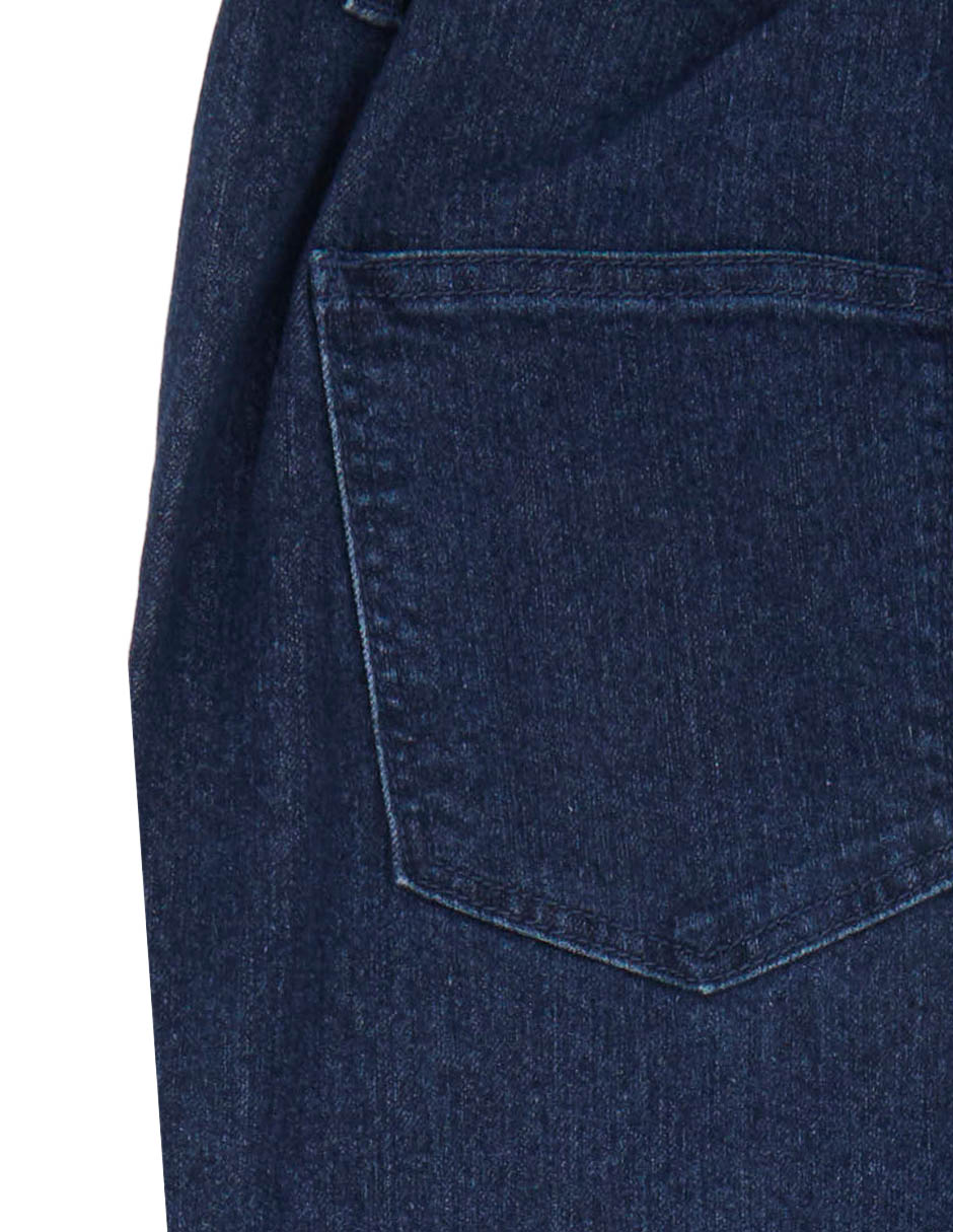 Jeans straight lavado obscuro para hombre 7