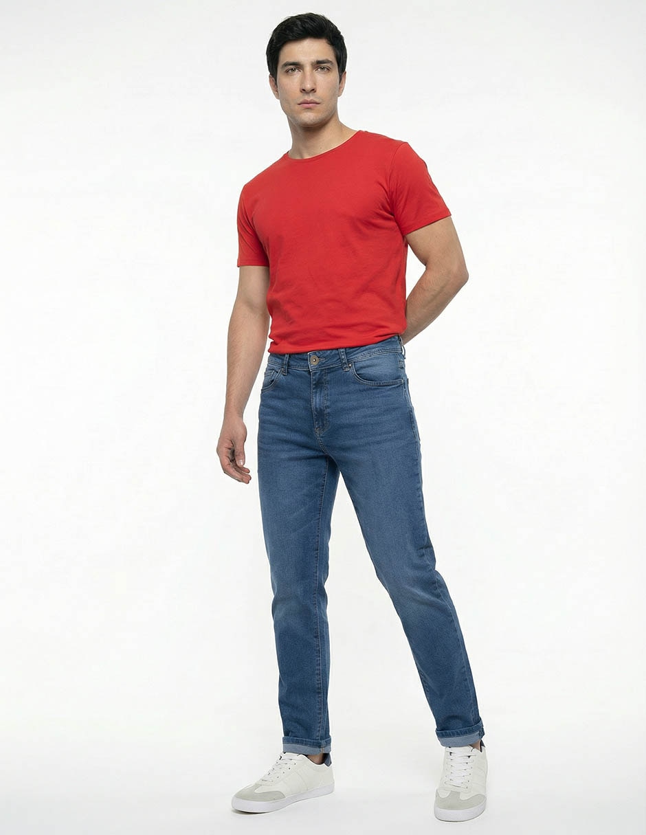 Jeans slim deslavado para hombre 3